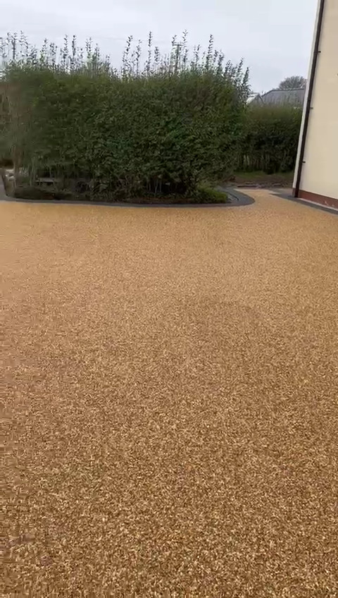 resin bound aggregate driveway installation in Winsford, Cheshire.