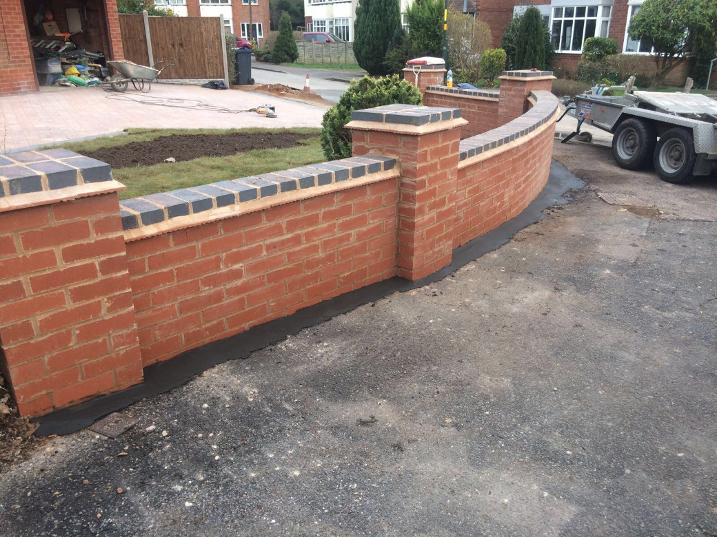 Examples of traditional garden wall construction.